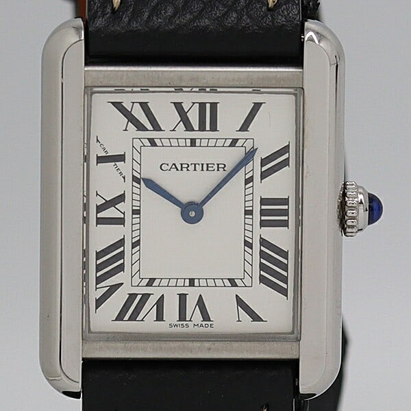 Cartier Tank Solo SM Ladies Quartz Wristwatch Silver Dial (1 of 4)