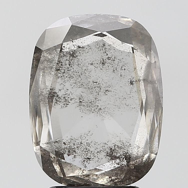 Loose Diamond - CUSHION BRILLIANT 2.63ct Salt and Pepper I1: Loose Diamond - CUSHION BRILLIANT 2.63ct Salt and Pepper I1 Source: This is a real non-mined Diamond that has been grown in a lab Shape: CUSHION BRILLIANT Carats: 2.63 Color: Salt and Pepper Certifica