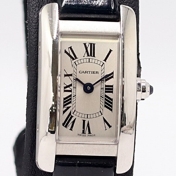Cartier Tank Americaine Ladies Quartz Silver Dial Wristwatch (1 of 4)