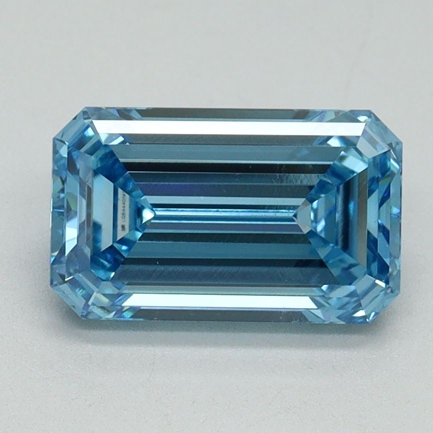 Loose Diamond - EMERALD 2.03ct Fancy Vivid Blue VS2: Loose Diamond - EMERALD 2.03ct Fancy Vivid Blue VS2 Source: This is a real non-mined Diamond that has been grown in a lab Shape: EMERALD Carats: 2.03 Color: Fancy Vivid Blue Certification: IGI Video: