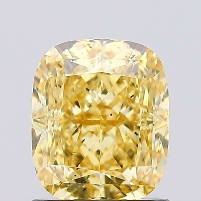 Loose Diamond - CUSHION MODIFIED 1.18ct Fancy Vivid Yellow VS2: Loose Diamond - CUSHION MODIFIED 1.18ct Fancy Vivid Yellow VS2 Source: This is a real non-mined Diamond that has been grown in a lab Shape: CUSHION MODIFIED Carats: 1.18 Color: Fancy Vivid Yellow Cert