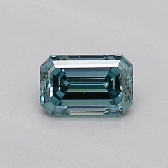 Loose Diamond - EMERALD 0.19ct Fancy Vivid Green Blue VS2: Loose Diamond - EMERALD 0.19ct Fancy Vivid Green Blue VS2 Source: This is a real non-mined Diamond that has been grown in a lab Shape: EMERALD Carats: 0.19 Color: Fancy Vivid Green Blue