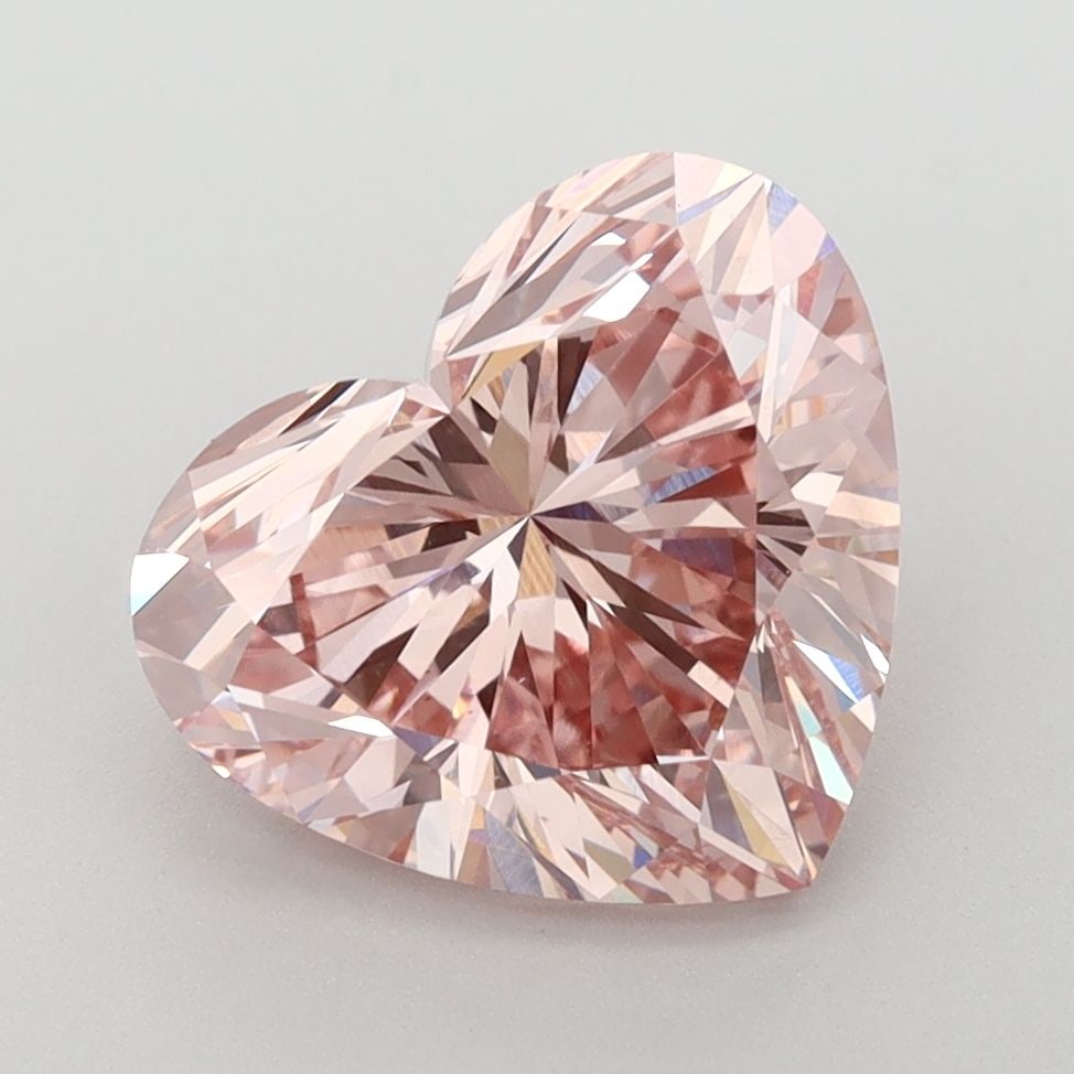 Loose Diamond - HEART 3.57ct Fancy Intense Brownish Pink VS1: Loose Diamond - HEART 3.57ct Fancy Intense Brownish Pink VS1 Source: This is a real non-mined Diamond that has been grown in a lab Shape: HEART Carats: 3.57 Color: Fancy Intense Brownish Pink