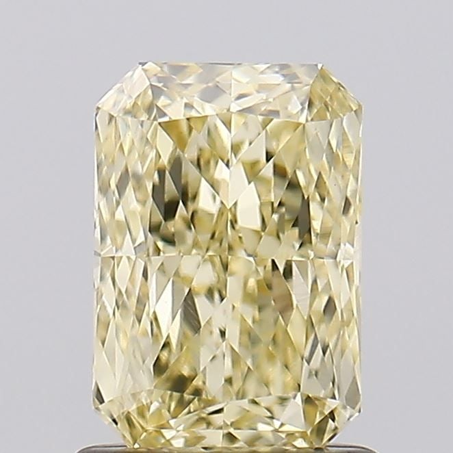 Loose Diamond - RADIANT 1.07ct Fancy Yellow VS1: Loose Diamond - RADIANT 1.07ct Fancy Yellow VS1 Source: This is a real non-mined Diamond that has been grown in a lab Shape: RADIANT Carats: 1.07 Color: Fancy Yellow Certification: IGI Video: