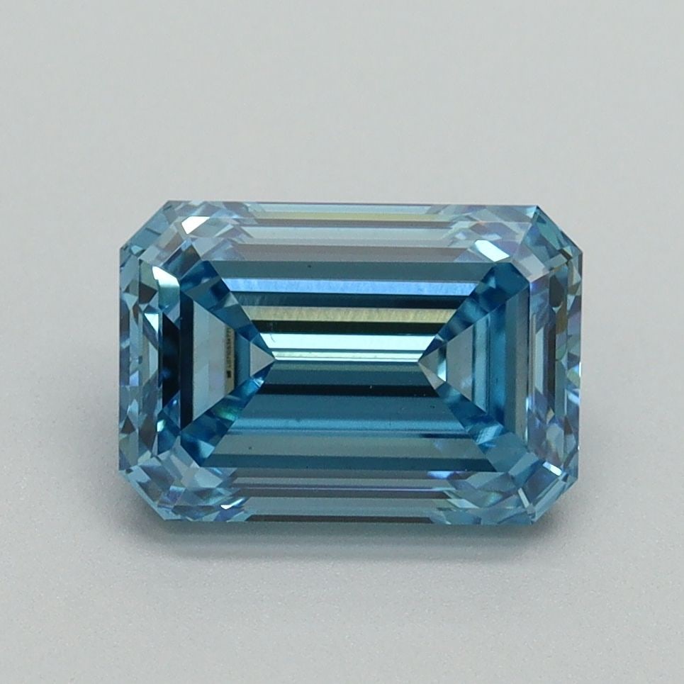 Loose Diamond - EMERALD 2.07ct Fancy Vivid Blue VS1: Loose Diamond - EMERALD 2.07ct Fancy Vivid Blue VS1 Source: This is a real non-mined Diamond that has been grown in a lab Shape: EMERALD Carats: 2.07 Color: Fancy Vivid Blue Certification: IGI Video: