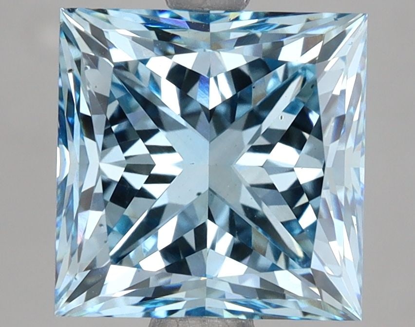 Loose Diamond - PRINCESS 4.52ct Fancy Vivid Blue VS2: Loose Diamond - PRINCESS 4.52ct Fancy Vivid Blue VS2 Source: This is a real non-mined Diamond that has been grown in a lab Shape: PRINCESS Carats: 4.52 Color: Fancy Vivid Blue Certification: IGI Video