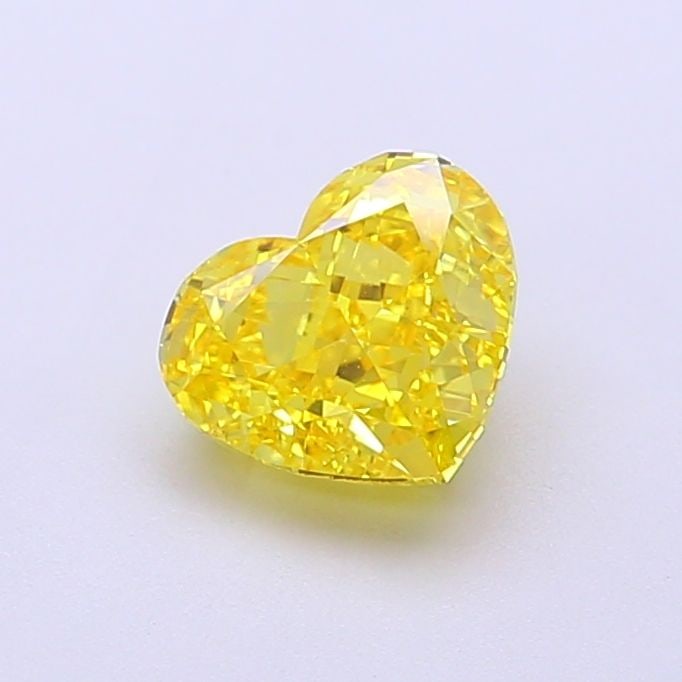 Loose Diamond - HEART 1.03ct Fancy Vivid Yellow VVS2: Loose Diamond - HEART 1.03ct Fancy Vivid Yellow VVS2 Source: This is a real non-mined Diamond that has been grown in a lab Shape: HEART Carats: 1.03 Color: Fancy Vivid Yellow Certification: IGI Video: