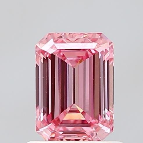 Loose Diamond - EMERALD 0.99ct Fancy Vivid Pink VS2: Loose Diamond - EMERALD 0.99ct Fancy Vivid Pink VS2 Source: This is a real non-mined Diamond that has been grown in a lab Shape: EMERALD Carats: 0.99 Color: Fancy Vivid Pink Certification: IGI Video: