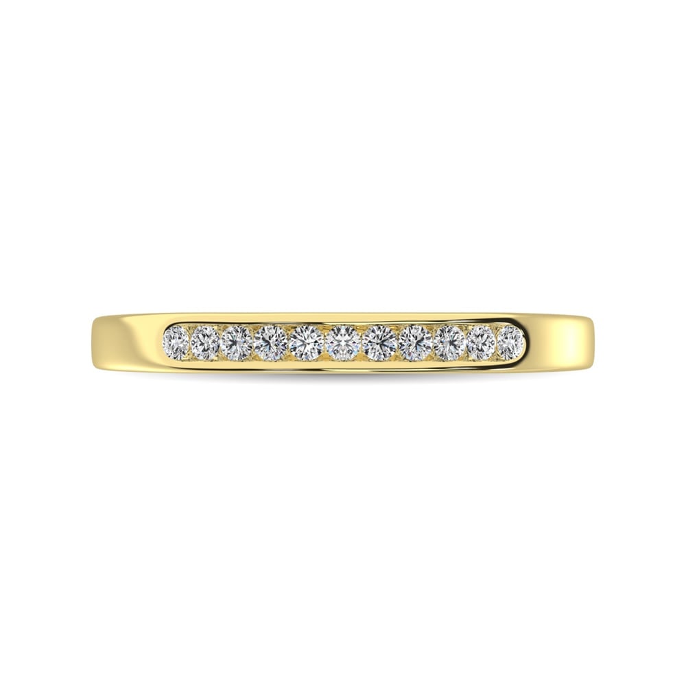 14K Yellow Gold 1 Ct.Tw. Diamond Ladies Machine Band: 14K Yellow Gold 1 Ct.Tw. Diamond Ladies Machine Band A Simple And Sophisticated Band Crafted In 14K And Set With Diamonds. This Wedding Ring Band Is A Thoughtful Symbol Of Your Marriage Commitment. . 