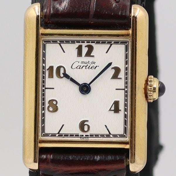 Cartier Must Tank Ladies Quartz Wristwatch SV925 W1008354 (1 of 4)