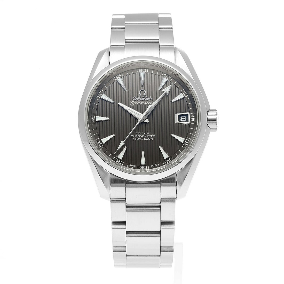 Omega Seamaster Aqua Terra Gray Dial Automatic Mens Wristwatch: Omega Seamaster Aqua Terra Gray Dial Automatic Mens Wristwatch This Omega Seamaster Aqua Terra wristwatch features a gray dial and automatic movement, designed specifically for men. Made in Switzerlan