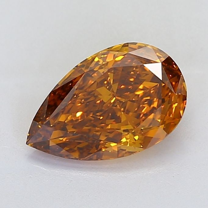 Loose Diamond - PEAR 3.12ct Fancy Orangey Brown VVS2: Loose Diamond - PEAR 3.12ct Fancy Orangey Brown VVS2 Source: This is a real non-mined Diamond that has been grown in a lab Shape: PEAR Carats: 3.12 Color: Fancy Orangey Brown Certification: IGI Video: