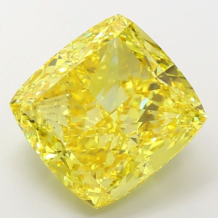 Loose Diamond - CUSHION MODIFIED 10.09ct Fancy Vivid Yellow VS2: Loose Diamond - CUSHION MODIFIED 10.09ct Fancy Vivid Yellow VS2 Source: This is a real non-mined Diamond that has been grown in a lab Shape: CUSHION MODIFIED Carats: 10.09 Color: Fancy Vivid Yellow Ce