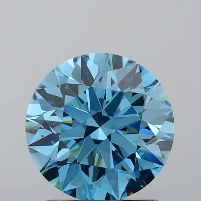 Loose Diamond - ROUND 2.29ct Fancy Vivid Blue VS2: Loose Diamond - ROUND 2.29ct Fancy Vivid Blue VS2 Source: This is a real non-mined Diamond that has been grown in a lab Shape: ROUND Carats: 2.29 Color: Fancy Vivid Blue Certification: IGI Video: