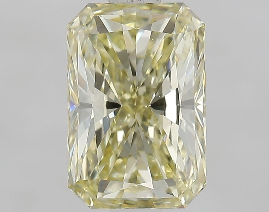 Loose Diamond - RADIANT 1.73ct Fancy Light Yellow VVS2: Loose Diamond - RADIANT 1.73ct Fancy Light Yellow VVS2 Source: This is a real non-mined Diamond that has been grown in a lab Shape: RADIANT Carats: 1.73 Color: Fancy Light Yellow Certification: IGI Vi