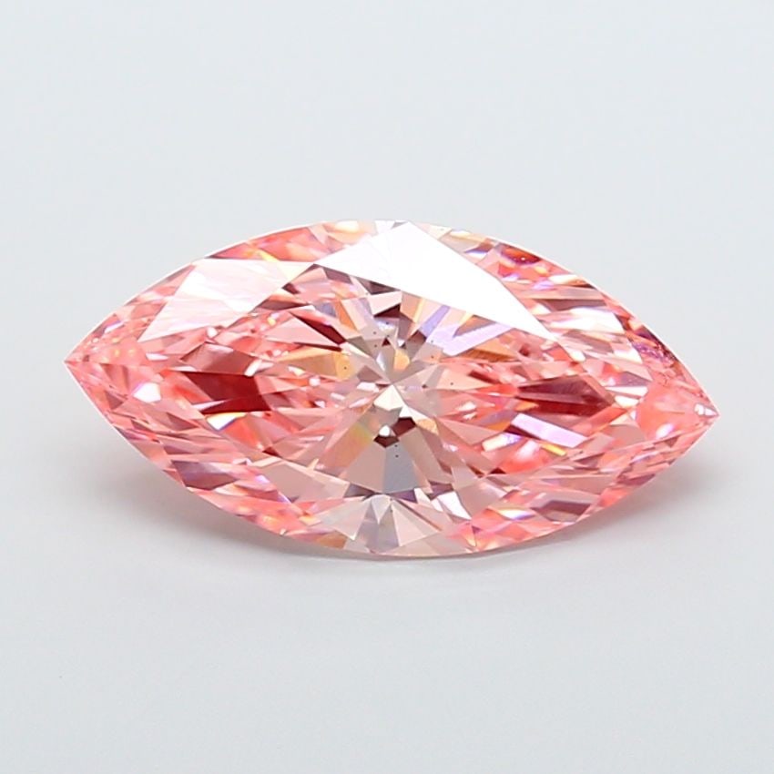 Loose Diamond - MARQUISE 8.07ct Fancy Vivid Pink VS2: Loose Diamond - MARQUISE 8.07ct Fancy Vivid Pink VS2 Source: This is a real non-mined Diamond that has been grown in a lab Shape: MARQUISE Carats: 8.07 Color: Fancy Vivid Pink Certification: IGI Video