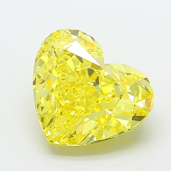 Loose Diamond - HEART 4.55ct Fancy Vivid Yellow VS1: Loose Diamond - HEART 4.55ct Fancy Vivid Yellow VS1 Source: This is a real non-mined Diamond that has been grown in a lab Shape: HEART Carats: 4.55 Color: Fancy Vivid Yellow Certification: IGI Video: