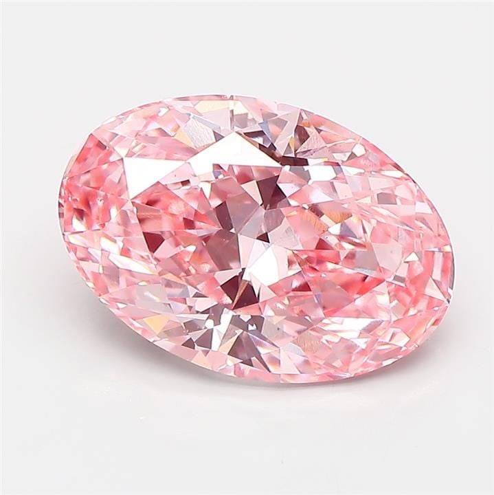 Loose Diamond - OVAL 4.02ct Fancy Vivid Pink VS1: Loose Diamond - OVAL 4.02ct Fancy Vivid Pink VS1 Source: This is a real non-mined Diamond that has been grown in a lab Shape: OVAL Carats: 4.02 Color: Fancy Vivid Pink Certification: IGI Video:
