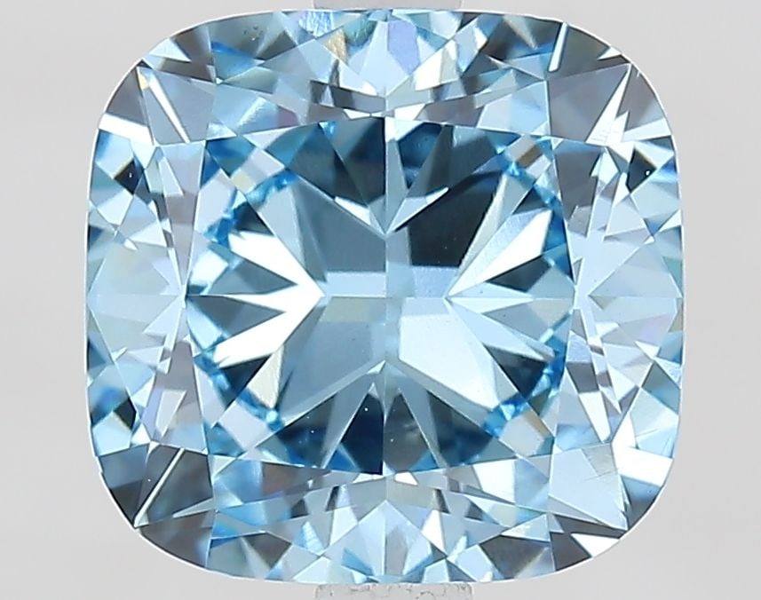 Loose Diamond - CUSHION MODIFIED 3.02ct Fancy Vivid Blue VS1: Loose Diamond - CUSHION MODIFIED 3.02ct Fancy Vivid Blue VS1 Source: This is a real non-mined Diamond that has been grown in a lab Shape: CUSHION MODIFIED Carats: 3.02 Color: Fancy Vivid Blue Certific
