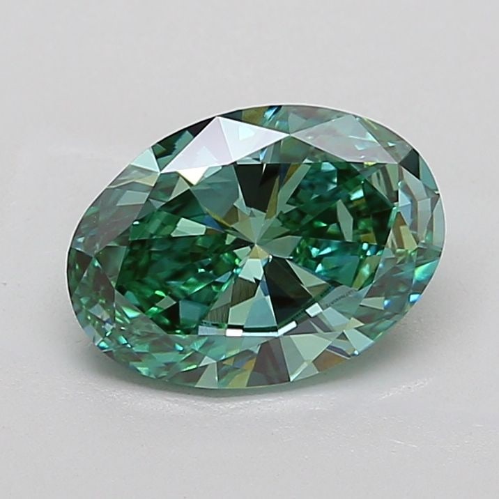 Loose Diamond - OVAL 3.01ct Fancy Vivid Green VS2: Loose Diamond - OVAL 3.01ct Fancy Vivid Green VS2 Source: This is a real non-mined Diamond that has been grown in a lab Shape: OVAL Carats: 3.01 Color: Fancy Vivid Green Certification: IGI Video: