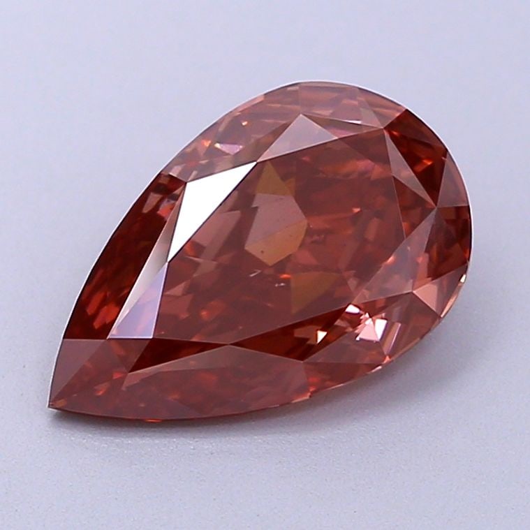 Loose Diamond - PEAR 2.46ct Fancy Vivid Brownish Pink VS2: Loose Diamond - PEAR 2.46ct Fancy Vivid Brownish Pink VS2 Source: This is a real non-mined Diamond that has been grown in a lab Shape: PEAR Carats: 2.46 Color: Fancy Vivid Brownish Pink Certification: