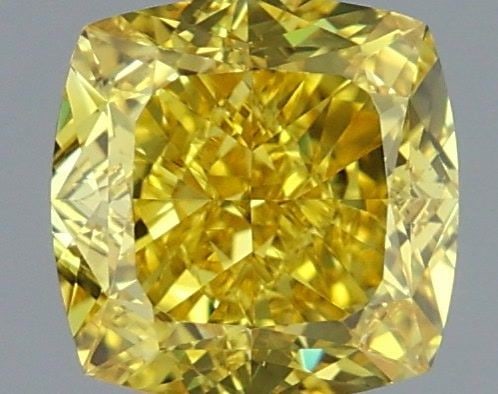 Loose Diamond - CUSHION MODIFIED 1.56ct Fancy Vivid Yellow VVS2: Loose Diamond - CUSHION MODIFIED 1.56ct Fancy Vivid Yellow VVS2 Source: This is a real non-mined Diamond that has been grown in a lab Shape: CUSHION MODIFIED Carats: 1.56 Color: Fancy Vivid Yellow Cer