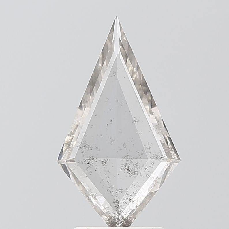 Loose Diamond - KITE 0.89ct Salt and Pepper I1: Loose Diamond - KITE 0.89ct Salt and Pepper I1 Source: This is a real non-mined Diamond that has been grown in a lab Shape: KITE Carats: 0.89 Color: Salt and Pepper Certification: NONE Video: