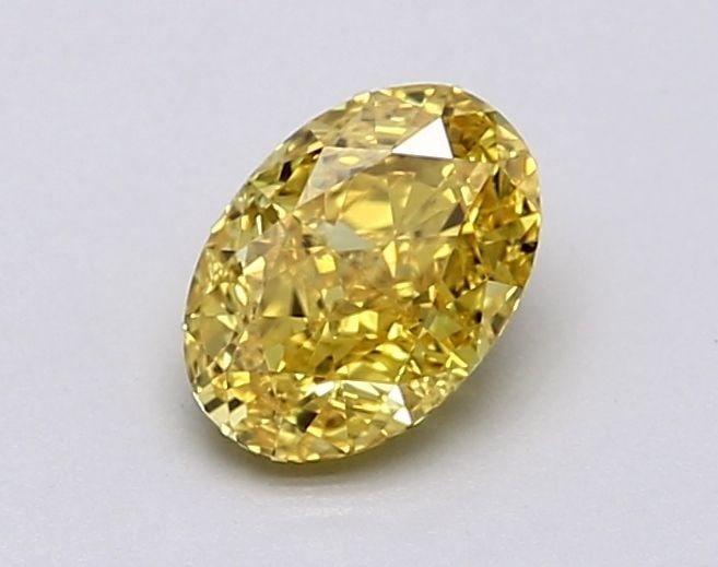 Loose Diamond - OVAL 1.01ct Fancy Vivid Yellow VS1: Loose Diamond - OVAL 1.01ct Fancy Vivid Yellow VS1 Source: This is a real non-mined Diamond that has been grown in a lab Shape: OVAL Carats: 1.01 Color: Fancy Vivid Yellow Certification: IGI Video: