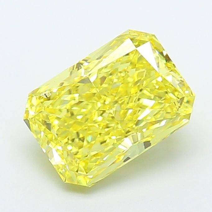 Loose Diamond - RADIANT 5.04ct Fancy Vivid Yellow SI1: Loose Diamond - RADIANT 5.04ct Fancy Vivid Yellow SI1 Source: This is a real non-mined Diamond that has been grown in a lab Shape: RADIANT Carats: 5.04 Color: Fancy Vivid Yellow Certification: IGI Vid