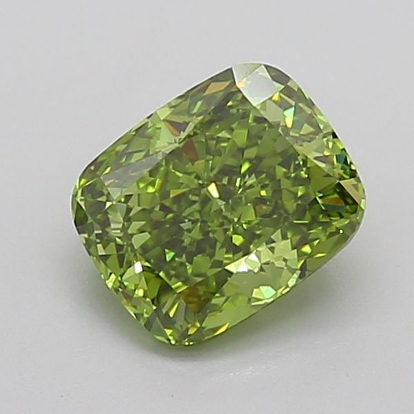 Loose Diamond - CUSHION MODIFIED 2.06ct Fancy Vivid Green VVS2: Loose Diamond - CUSHION MODIFIED 2.06ct Fancy Vivid Green VVS2 Source: This is a real non-mined Diamond that has been grown in a lab Shape: CUSHION MODIFIED Carats: 2.06 Color: Fancy Vivid Green Certi