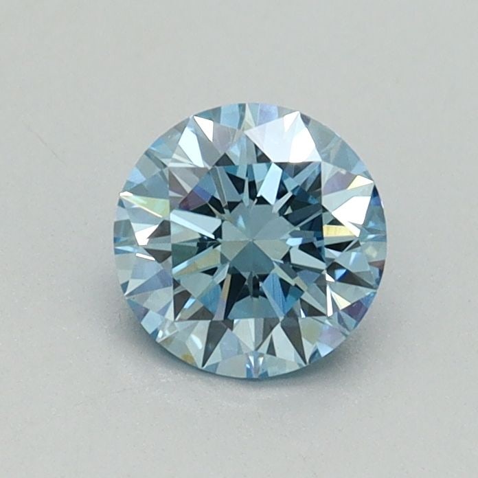 Ideal Loose Diamond - ROUND 0.58ct Fancy Vivid Blue VS1: Ideal Loose Diamond - ROUND 0.58ct Fancy Vivid Blue VS1 Source: This is a real non-mined Diamond that has been grown in a lab Shape: ROUND Carats: 0.58 Color: Fancy Vivid Blue Certification: IGI Video