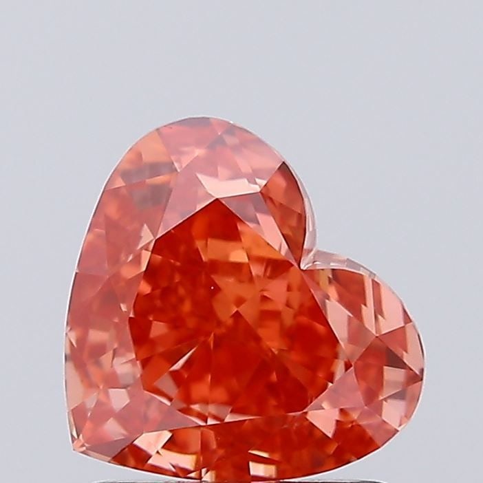 Loose Diamond - HEART 1.14ct Fancy Intense Orange VVS2: Loose Diamond - HEART 1.14ct Fancy Intense Orange VVS2 Source: This is a real non-mined Diamond that has been grown in a lab Shape: HEART Carats: 1.14 Color: Fancy Intense Orange Certification: NONE V