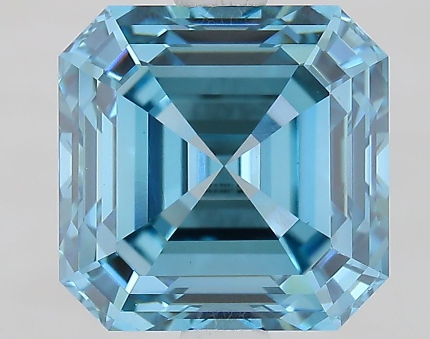 Loose Diamond - SQUARE EMERALD 2.97ct Fancy Vivid Blue VS1: Loose Diamond - SQUARE EMERALD 2.97ct Fancy Vivid Blue VS1 Source: This is a real non-mined Diamond that has been grown in a lab Shape: SQUARE EMERALD Carats: 2.97 Color: Fancy Vivid Blue Certificatio