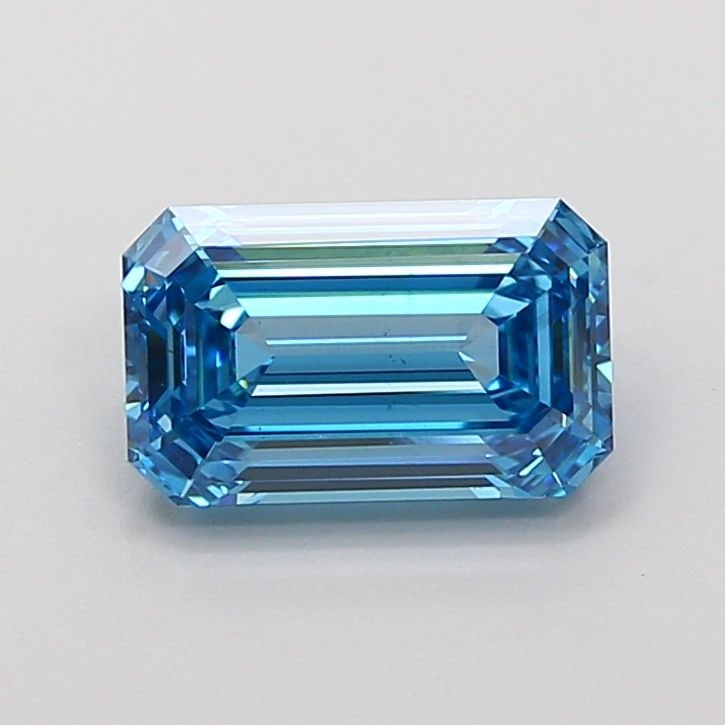 Loose Diamond - EMERALD 1.53ct Fancy Vivid Blue VS1: Loose Diamond - EMERALD 1.53ct Fancy Vivid Blue VS1 Source: This is a real non-mined Diamond that has been grown in a lab Shape: EMERALD Carats: 1.53 Color: Fancy Vivid Blue Certification: IGI Video: