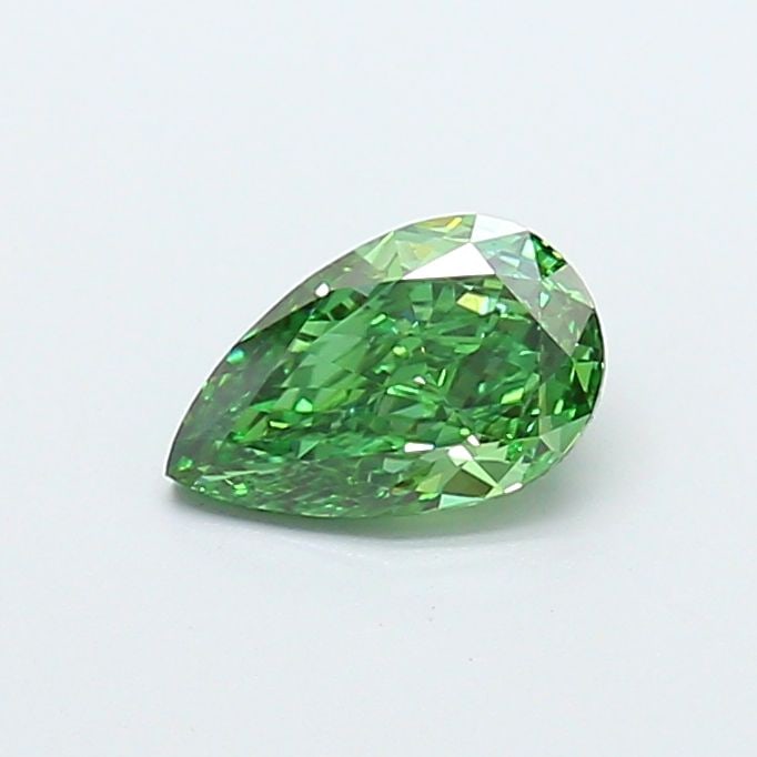 Loose Diamond - PEAR 1.03ct Fancy Vivid Green VS1: Loose Diamond - PEAR 1.03ct Fancy Vivid Green VS1 Source: This is a real non-mined Diamond that has been grown in a lab Shape: PEAR Carats: 1.03 Color: Fancy Vivid Green Certification: IGI Video: