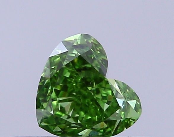 Loose Diamond - HEART 0.3ct Fancy Vivid Green VS1: Loose Diamond - HEART 0.3ct Fancy Vivid Green VS1 Source: This is a real non-mined Diamond that has been grown in a lab Shape: HEART Carats: 0.3 Color: Fancy Vivid Green Certification: IGI Video: