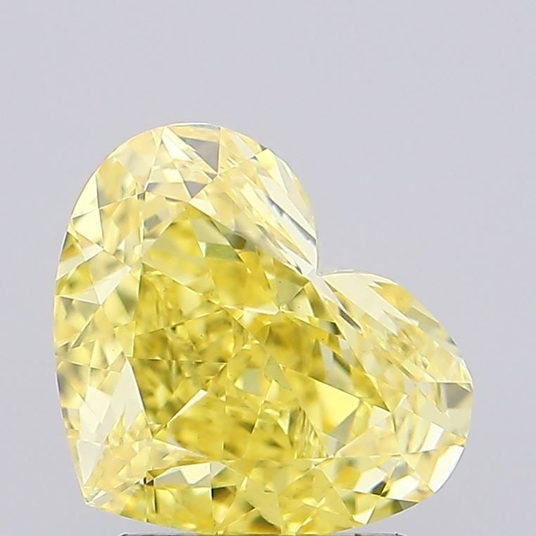Loose Diamond - HEART 2.03ct Fancy Vivid Yellow SI1: Loose Diamond - HEART 2.03ct Fancy Vivid Yellow SI1 Source: This is a real non-mined Diamond that has been grown in a lab Shape: HEART Carats: 2.03 Color: Fancy Vivid Yellow Certification: IGI Video: