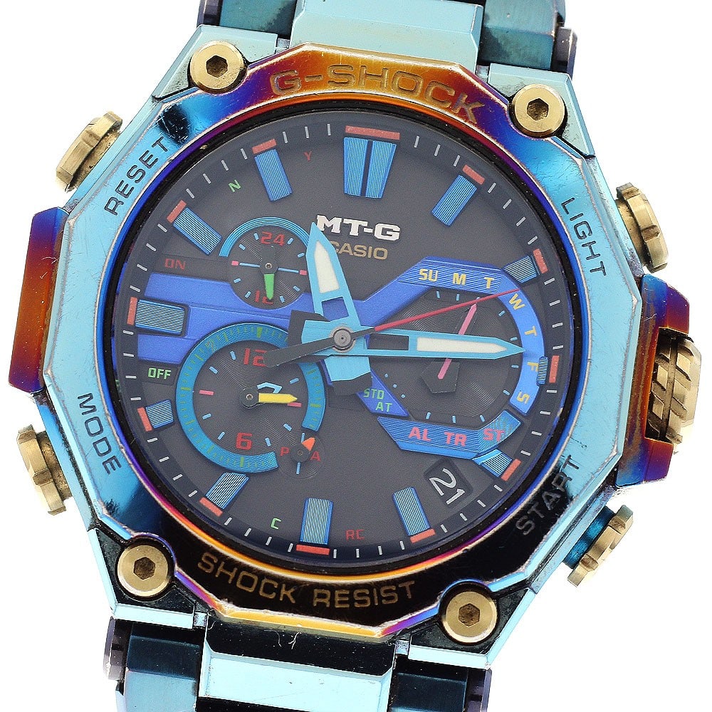 Casio MT-G Blue Phoenix Solar Men's Wristwatch MTG-B2000PH-2AJR: Casio MT-G Blue Phoenix Solar Men's Wristwatch MTG-B2000PH-2AJR This is a pre-owned CASIO MTG-B2000PH-2AJR MT-G Blue Phoenix men's wristwatch, crafted in Japan. The watch features a robust stainless s