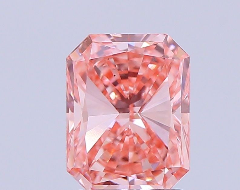 Loose Diamond - RADIANT 1.58ct Fancy Vivid Pink VS2: Loose Diamond - RADIANT 1.58ct Fancy Vivid Pink VS2 Source: This is a real non-mined Diamond that has been grown in a lab Shape: RADIANT Carats: 1.58 Color: Fancy Vivid Pink Certification: IGI Video: