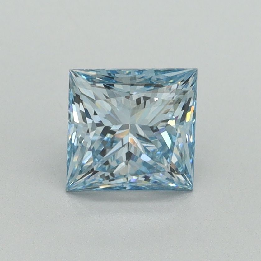 Loose Diamond - PRINCESS 1.03ct Fancy Vivid Blue VS1: Loose Diamond - PRINCESS 1.03ct Fancy Vivid Blue VS1 Source: This is a real non-mined Diamond that has been grown in a lab Shape: PRINCESS Carats: 1.03 Color: Fancy Vivid Blue Certification: IGI Video