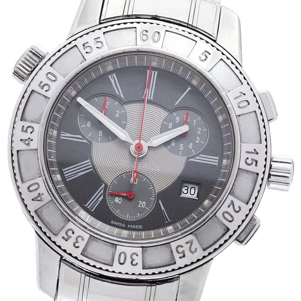 Tiffany Mark T-57 Stainless Steel Quartz Chronograph Date Men's Watch: Tiffany Mark T-57 Stainless Steel Quartz Chronograph Date Men's Watch This Tiffany & Co. Mark T-57 men's chronograph wristwatch features a stainless steel case and bracelet with a gray dial. Powered b
