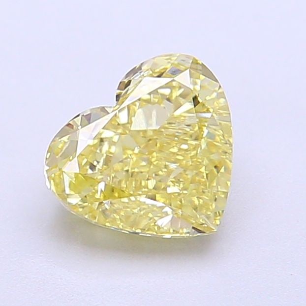 Loose Diamond - HEART 1.29ct Fancy Yellow VVS2: Loose Diamond - HEART 1.29ct Fancy Yellow VVS2 Source: This is a real non-mined Diamond that has been grown in a lab Shape: HEART Carats: 1.29 Color: Fancy Yellow Certification: IGI Video: