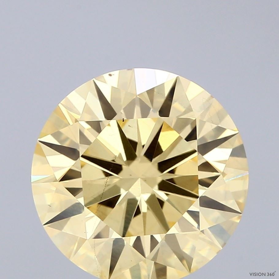 Ideal Loose Diamond - ROUND 5.02ct Fancy Intense Yellow VS2: Ideal Loose Diamond - ROUND 5.02ct Fancy Intense Yellow VS2 Source: This is a real non-mined Diamond that has been grown in a lab Shape: ROUND Carats: 5.02 Color: Fancy Intense Yellow Certification: I