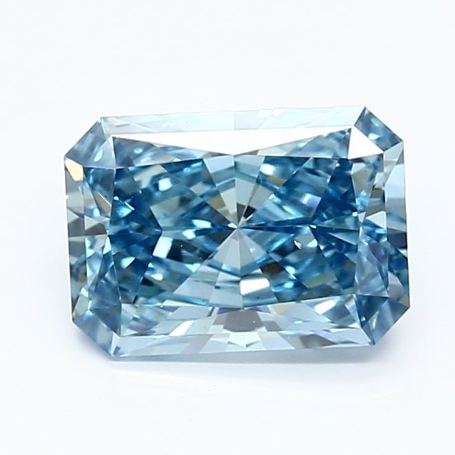 Loose Diamond - RADIANT 1.72ct Fancy Vivid Blue VS1: Loose Diamond - RADIANT 1.72ct Fancy Vivid Blue VS1 Source: This is a real non-mined Diamond that has been grown in a lab Shape: RADIANT Carats: 1.72 Color: Fancy Vivid Blue Certification: IGI Video:
