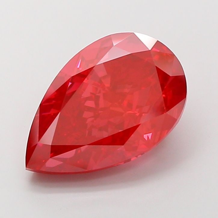 Loose Diamond - PEAR 9.04ct Fancy Vivid Red VS1: Loose Diamond - PEAR 9.04ct Fancy Vivid Red VS1 Source: This is a real non-mined Diamond that has been grown in a lab Shape: PEAR Carats: 9.04 Color: Fancy Vivid Red Certification: IGI Video: