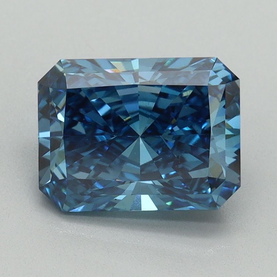 Loose Diamond - RADIANT 2.12ct Fancy Vivid Blue VS1: Loose Diamond - RADIANT 2.12ct Fancy Vivid Blue VS1 Source: This is a real non-mined Diamond that has been grown in a lab Shape: RADIANT Carats: 2.12 Color: Fancy Vivid Blue Certification: IGI Video: