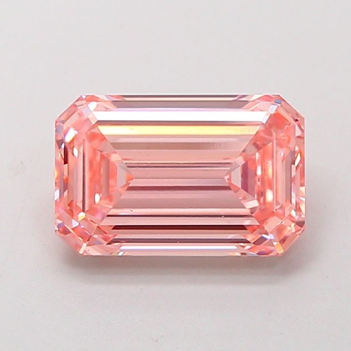 Loose Diamond - EMERALD 2.57ct Fancy Vivid Pink VS1: Loose Diamond - EMERALD 2.57ct Fancy Vivid Pink VS1 Source: This is a real non-mined Diamond that has been grown in a lab Shape: EMERALD Carats: 2.57 Color: Fancy Vivid Pink Certification: IGI Video: