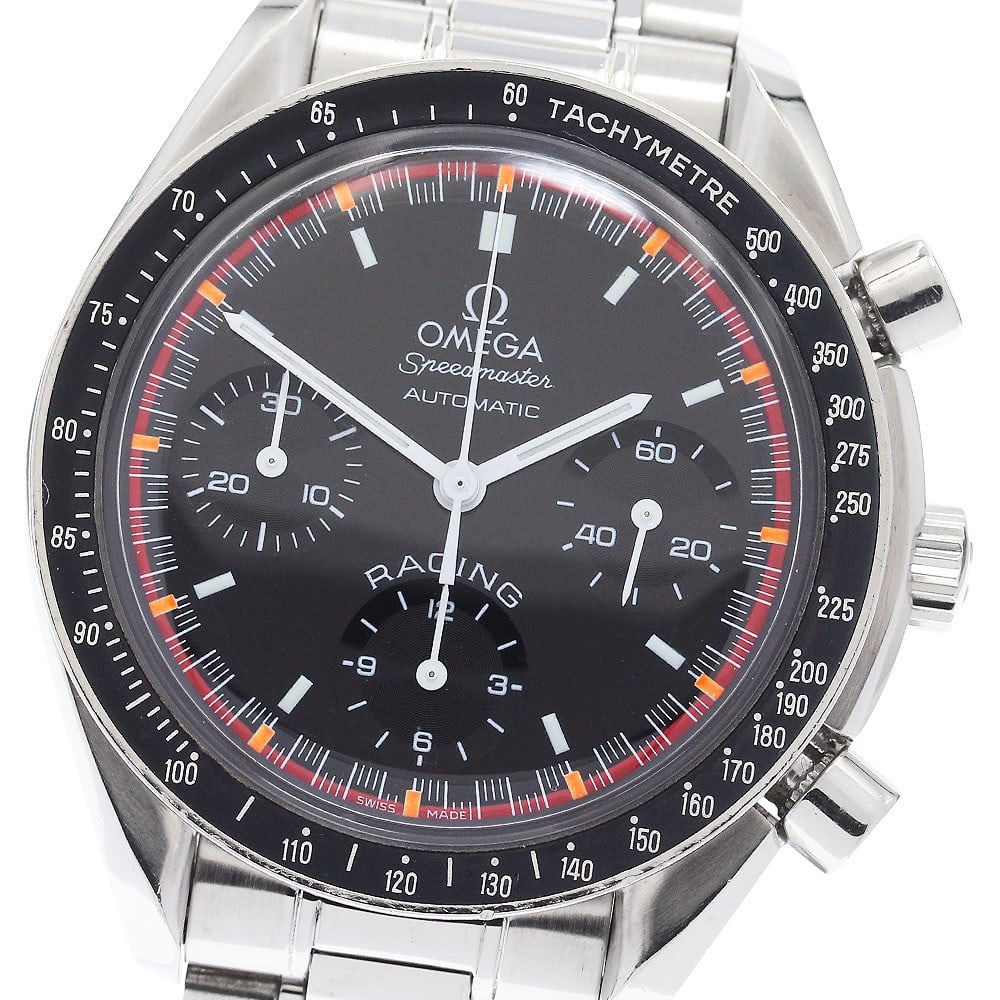 Omega Speedmaster Schumacher 3518.50 Black Dial Chronograph: Omega Speedmaster Schumacher 3518.50 Black Dial Chronograph This OMEGA Speedmaster Racing World Champion 2000 Schumacher Model (Ref. 3518.50) is a men's Swiss wristwatch featuring a stainless steel ca