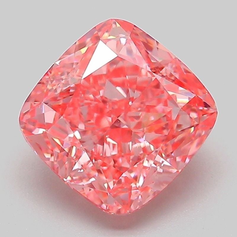 Loose Diamond - CUSHION MODIFIED 3.08ct Fancy Vivid Pink VS1: Loose Diamond - CUSHION MODIFIED 3.08ct Fancy Vivid Pink VS1 Source: This is a real non-mined Diamond that has been grown in a lab Shape: CUSHION MODIFIED Carats: 3.08 Color: Fancy Vivid Pink Certific