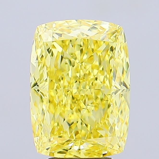 Loose Diamond - CUSHION MODIFIED 4.48ct Fancy Vivid Yellow VS1: Loose Diamond - CUSHION MODIFIED 4.48ct Fancy Vivid Yellow VS1 Source: This is a real non-mined Diamond that has been grown in a lab Shape: CUSHION MODIFIED Carats: 4.48 Color: Fancy Vivid Yellow Cert